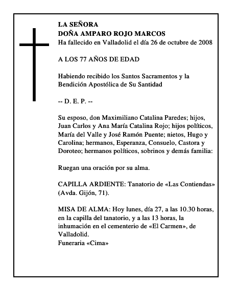 DOÑA AMPARO ROJO MARCOS