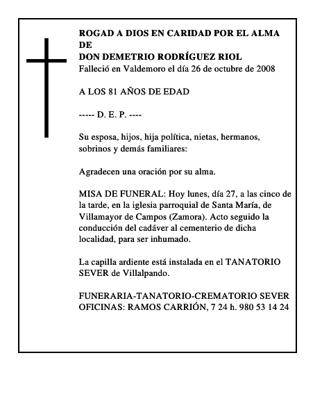 DON DEMETRIO RODRÍGUEZ RIOL