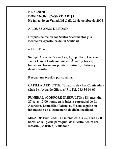 DON ÁNGEL CASERO ARIJA