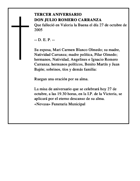 DON JULIO ROMERO CARRANZA