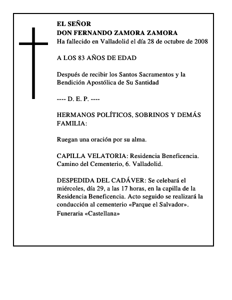 DON FERNANDO ZAMORA ZAMORA