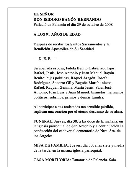 DON ISIDORO BAYÓN HERNANDO