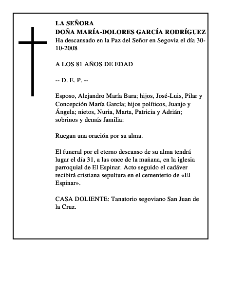 DOÑA MARÍA-DOLORES GARCÍA RODRÍGUEZ