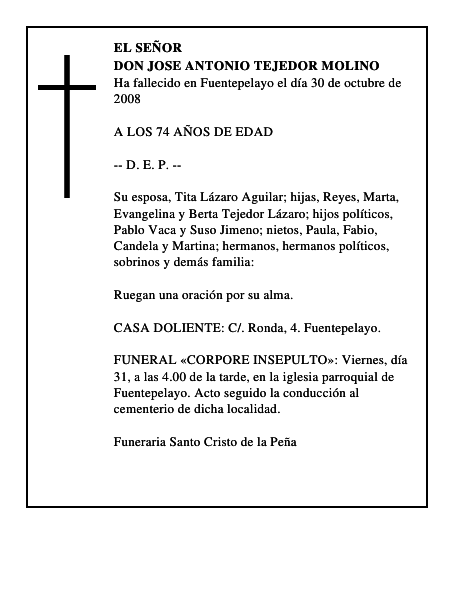 DON JOSE ANTONIO TEJEDOR MOLINO