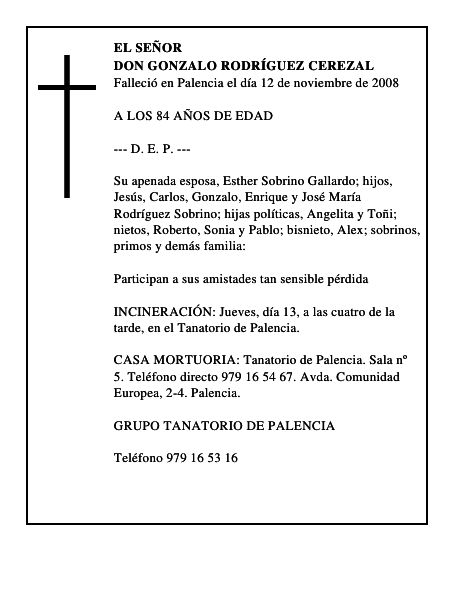 DON GONZALO RODRÍGUEZ CEREZAL