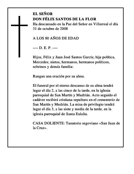 DON FÉLIX SANTOS DE LA FLOR