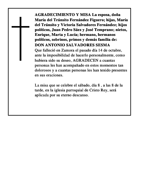 DON ANTONIO SALVADORES SESMA