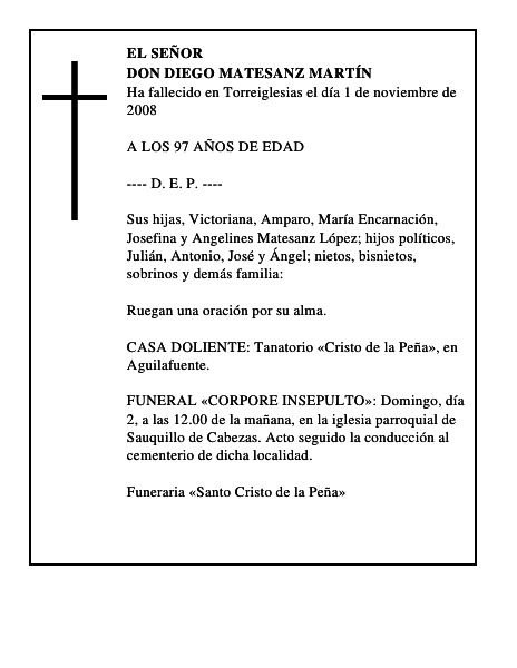 DON DIEGO MATESANZ MARTÍN