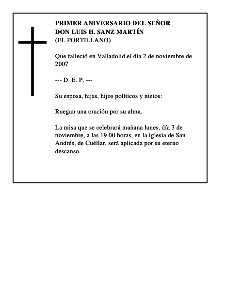 DON LUIS H. SANZ MARTÍN
