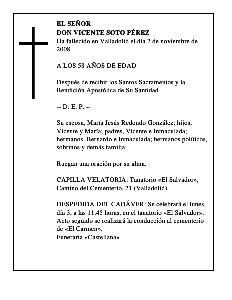 DON VICENTE SOTO PÉREZ