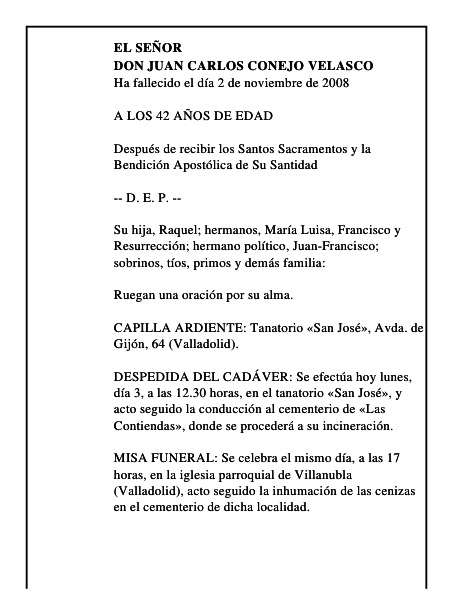 DON JUAN CARLOS CONEJO VELASCO