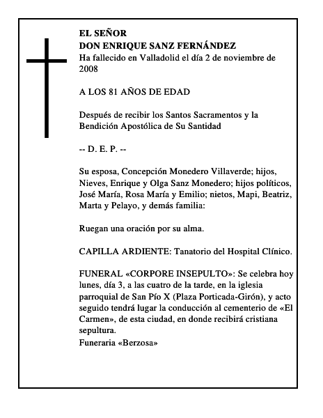 DON ENRIQUE SANZ FERNÁNDEZ