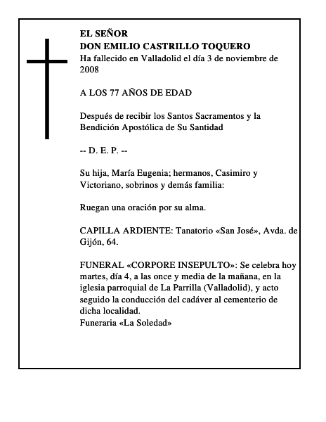 DON EMILIO CASTRILLO TOQUERO