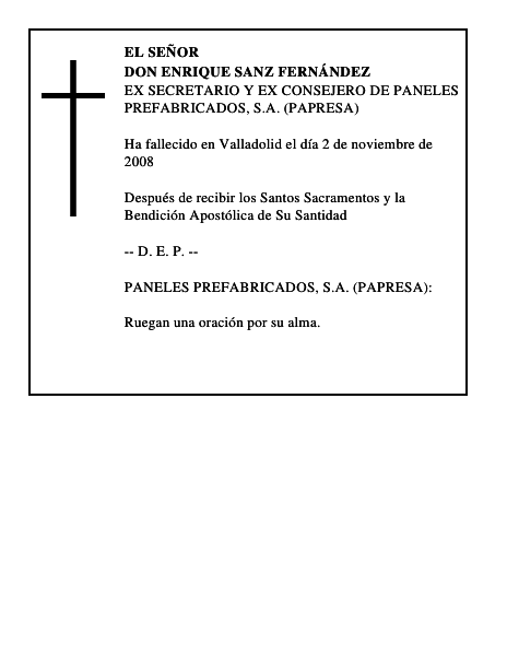 DON ENRIQUE SANZ FERNÁNDEZ