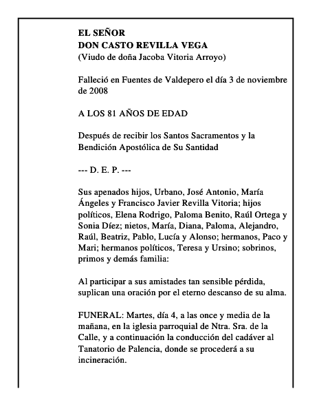 DON CASTO REVILLA VEGA