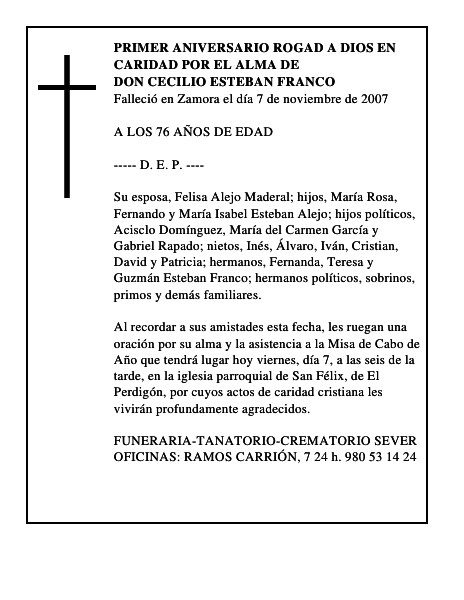 DON CECILIO ESTEBAN FRANCO