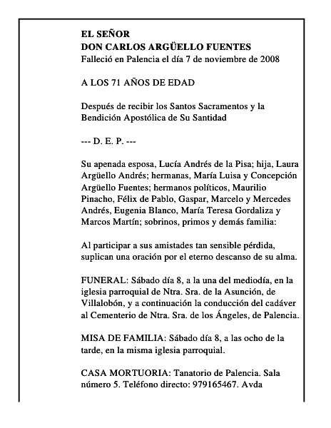 DON CARLOS ARGÜELLO FUENTES
