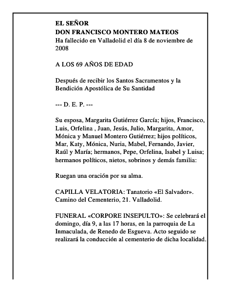 DON FRANCISCO MONTERO MATEOS
