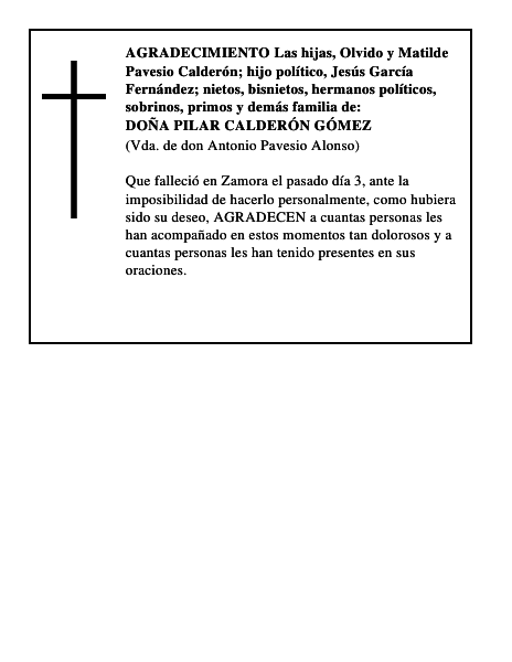 DOÑA PILAR CALDERÓN GÓMEZ