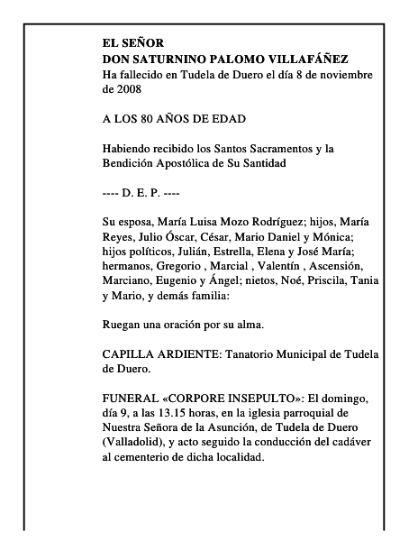 DON SATURNINO PALOMO VILLAFÁÑEZ