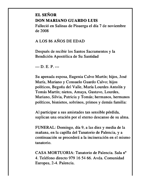 DON MARIANO GUARDO LUIS