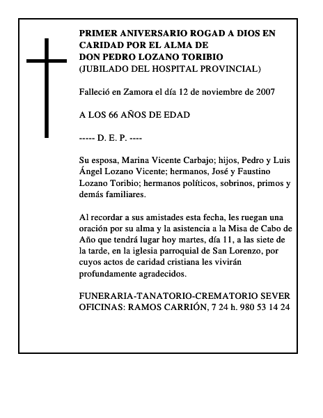 DON PEDRO LOZANO TORIBIO