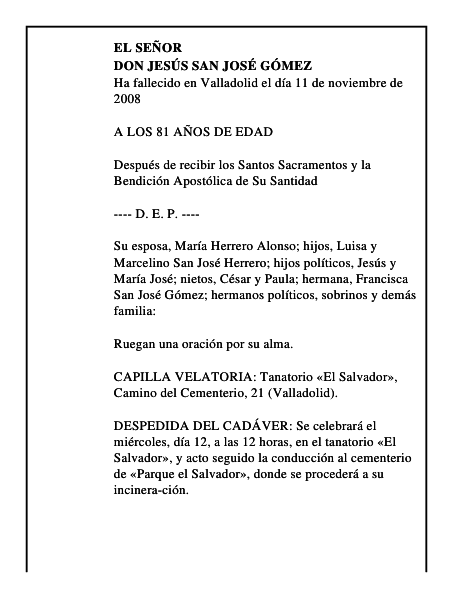 DON JESÚS SAN JOSÉ GÓMEZ