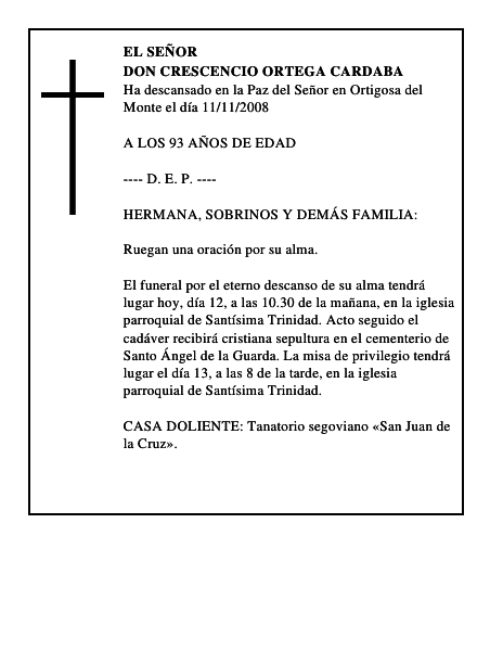 DON CRESCENCIO ORTEGA CARDABA