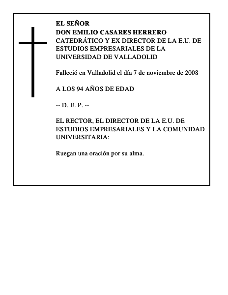 DON EMILIO CASARES HERRERO