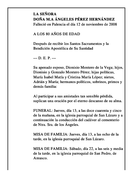 DOÑA M.a ÁNGELES PÉREZ HERNÁNDEZ