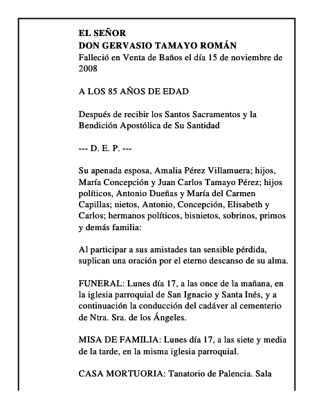 DON GERVASIO TAMAYO ROMÁN