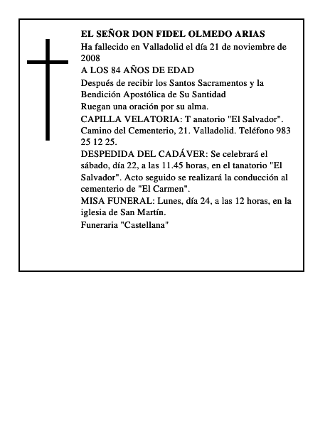 EL SEÑOR DON FIDEL OLMEDO ARIAS