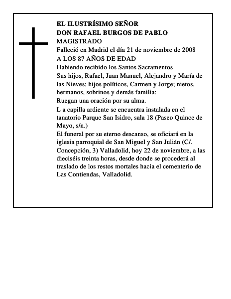 DON RAFAEL BURGOS DE PABLO