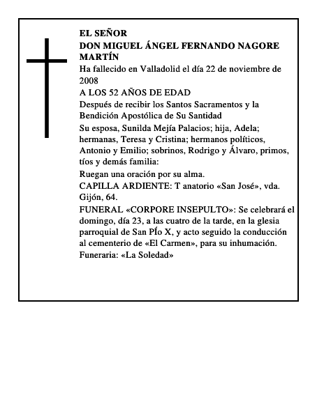 DON MIGUEL ÁNGEL FERNANDO NAGORE MARTÍN
