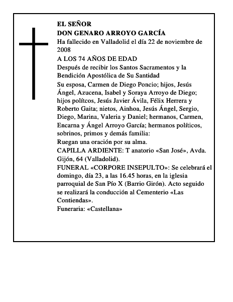 DON GENARO ARROYO GARCÍA