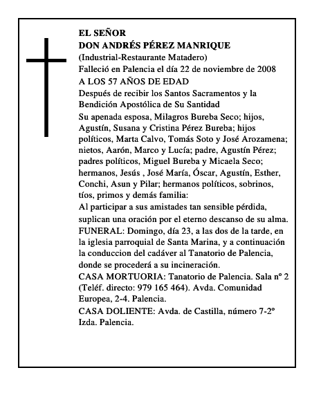 DON ANDRÉS PÉREZ MANRIQUE