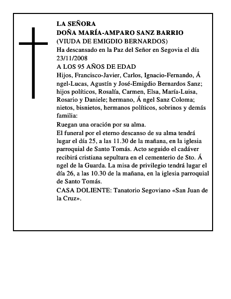 DOÑA MARÍA-AMPARO SANZ BARRIO