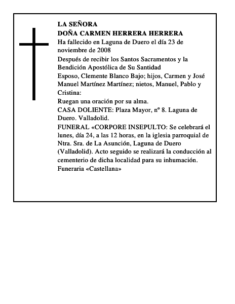 DOÑA CARMEN HERRERA HERRERA