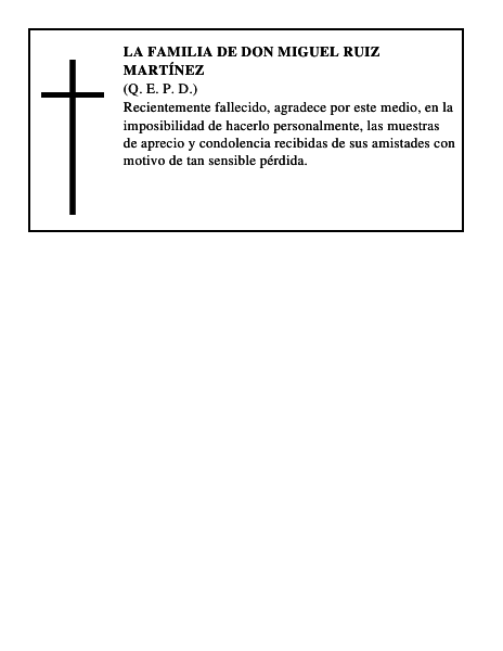 LA FAMILIA DE DON MIGUEL RUIZ MARTÍNEZ