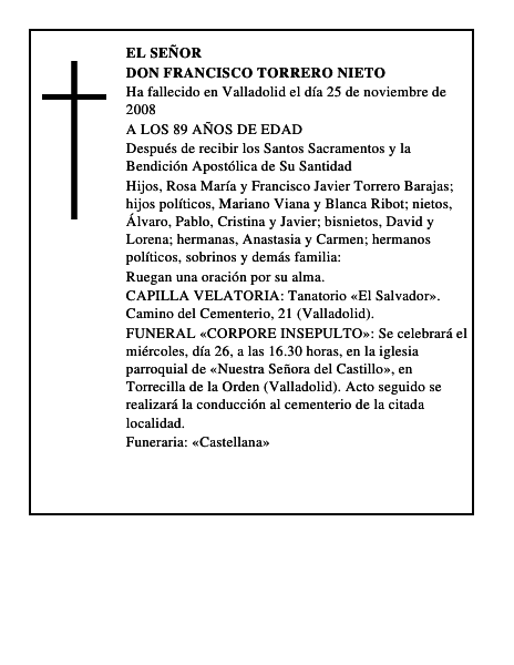 DON FRANCISCO TORRERO NIETO