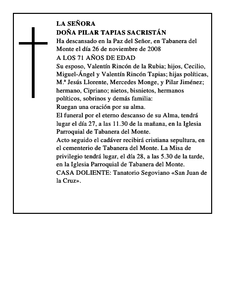 DOÑA PILAR TAPIAS SACRISTÁN
