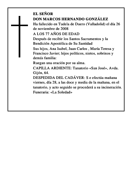 DON MARCOS HERNANDO GONZÁLEZ