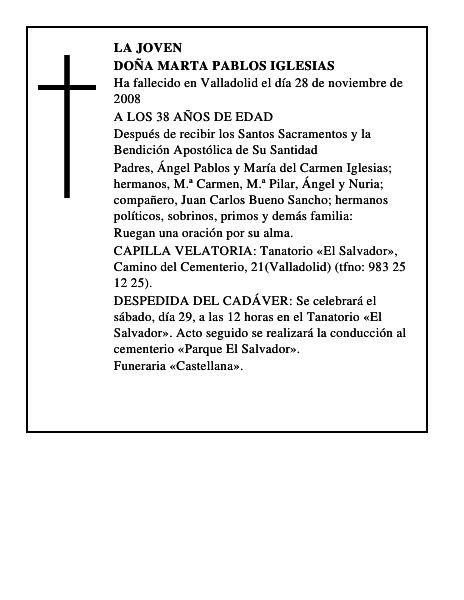 DOÑA MARTA PABLOS IGLESIAS