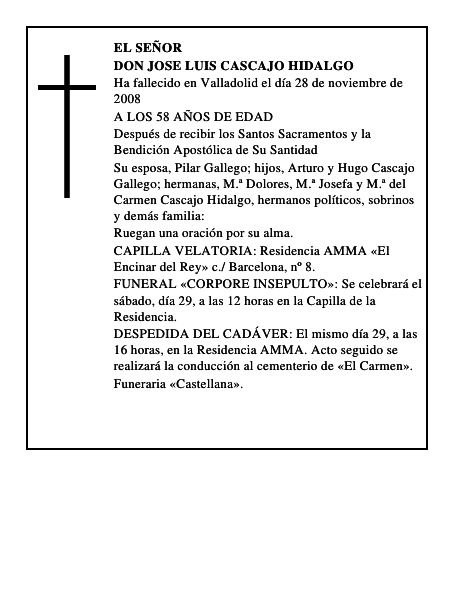 DON JOSE LUIS CASCAJO HIDALGO
