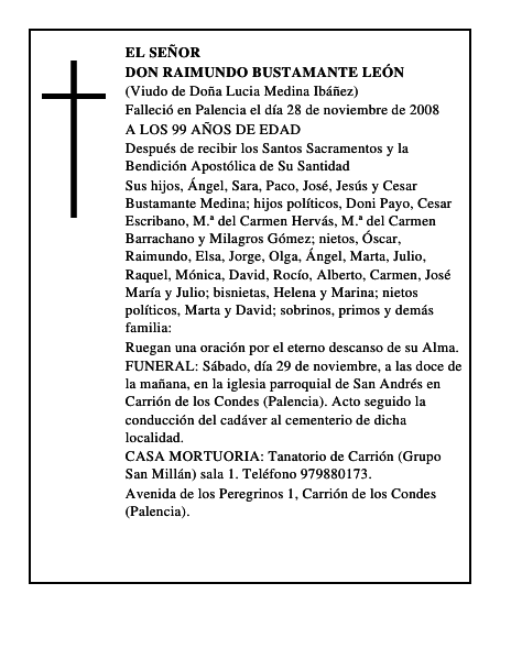 DON RAIMUNDO BUSTAMANTE LEÓN