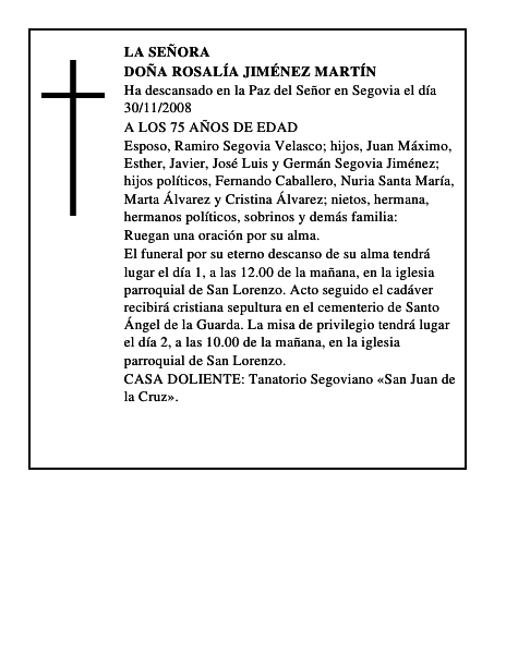 DOÑA ROSALÍA JIMÉNEZ MARTÍN