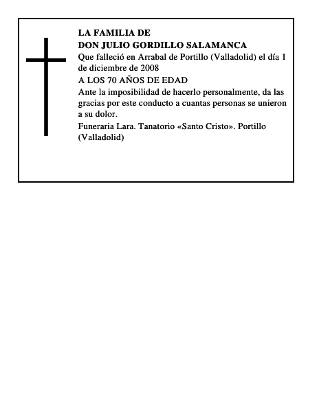DON JULIO GORDILLO SALAMANCA