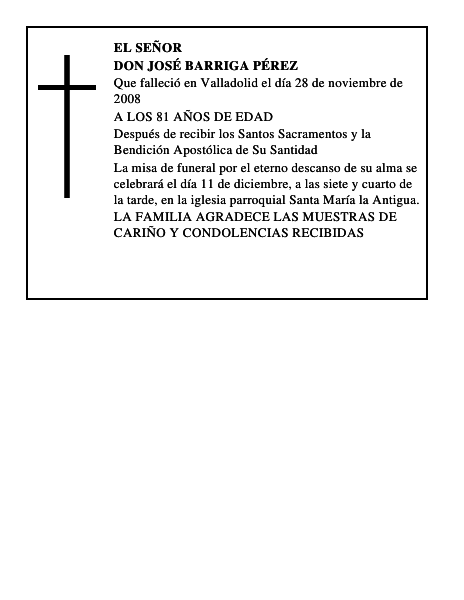 DON JOSÉ BARRIGA PÉREZ