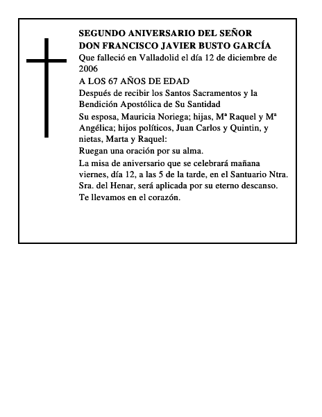 DON FRANCISCO JAVIER BUSTO GARCÍA