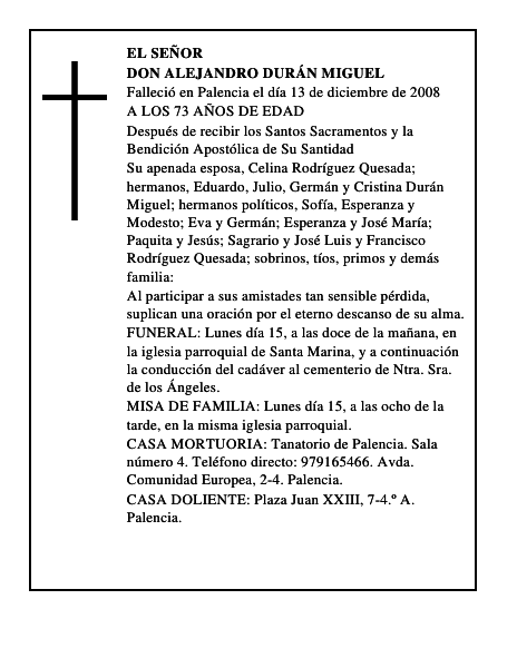 DON ALEJANDRO DURÁN MIGUEL